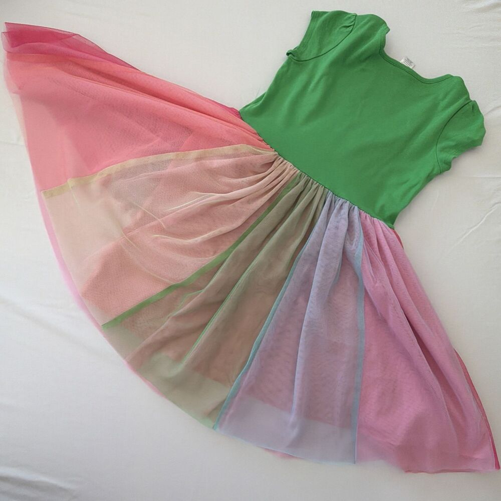 Gymboree Girls 12 Dress Green Saint St Patricks Day Rainbow Pot Gold Leprechaun - Picture 12 of 12